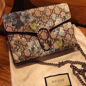 Gucci Blue Floral GG Supreme Dionysus Crossbody